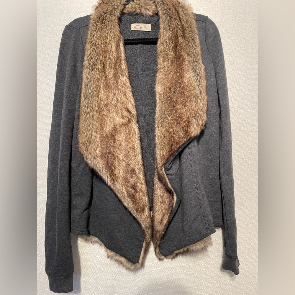 Faux Fur Trimmed Hollister Sweater